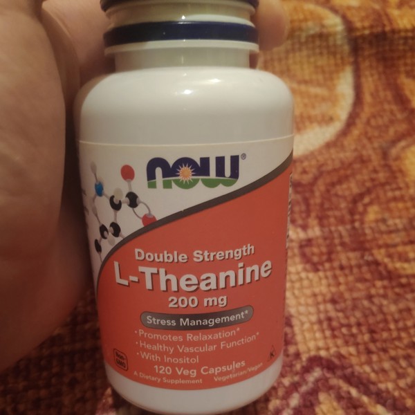 DeliHerb : NOW Foods, L-теанин, двойной концентрации, 200 мг, 60 ...