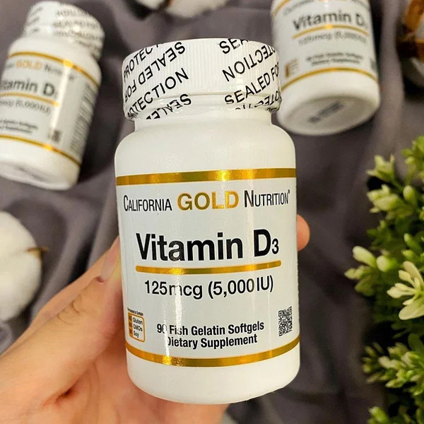 DeliHerb : California Gold Nutrition, витамин D3, 125 мкг (5000 МЕ), 90 ...