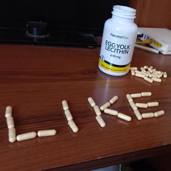 DeliHerb NaturesPlus, лецитин из яичных желтков, 600 мг, 180