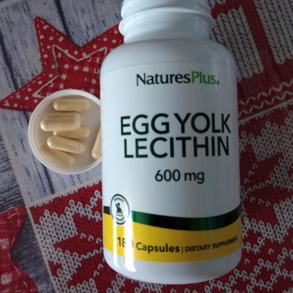 DeliHerb NaturesPlus, лецитин из яичных желтков, 600 мг, 180