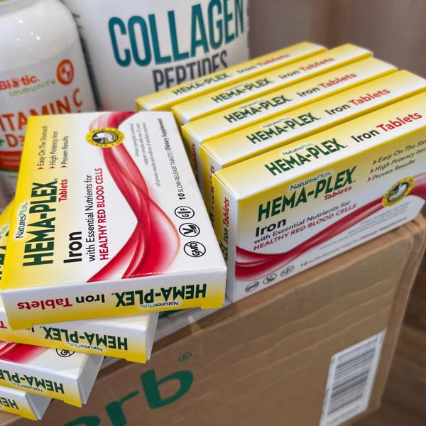 iHerb : NaturesPlus, Hema-Plex, 30 таблеток с длительным высвобождением ...
