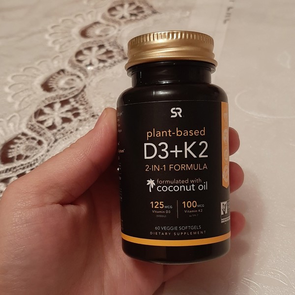 DeliHerb : Sports Research, растительные витамины D3+K2, 60 ...